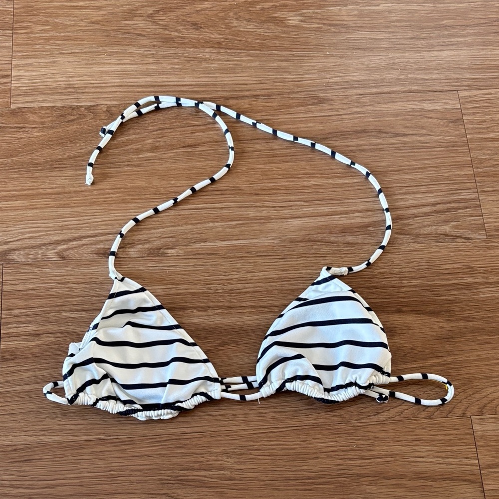 Beach Bizz Striped Triangle Bikini Top